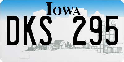 IA license plate DKS295