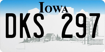 IA license plate DKS297