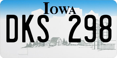 IA license plate DKS298