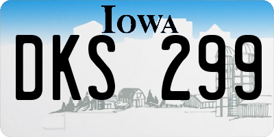 IA license plate DKS299