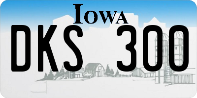 IA license plate DKS300