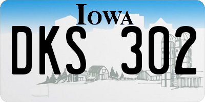 IA license plate DKS302