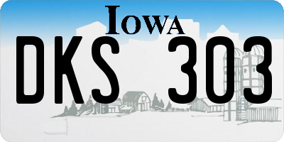 IA license plate DKS303