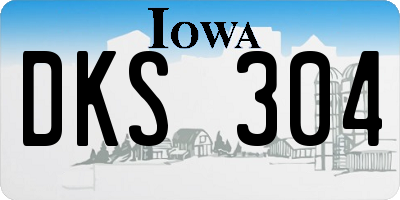 IA license plate DKS304