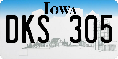 IA license plate DKS305