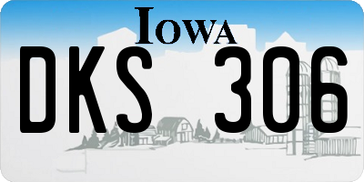 IA license plate DKS306