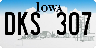 IA license plate DKS307