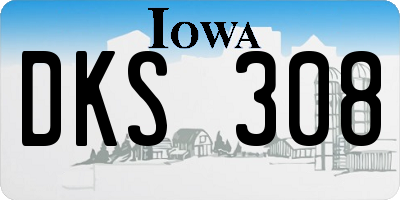 IA license plate DKS308