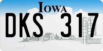 IA license plate DKS317