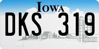 IA license plate DKS319
