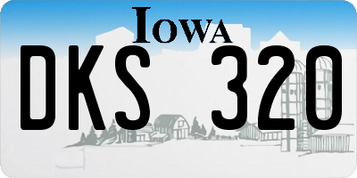 IA license plate DKS320