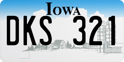 IA license plate DKS321