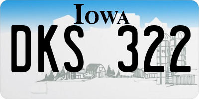 IA license plate DKS322