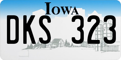 IA license plate DKS323