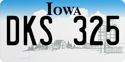 IA license plate DKS325