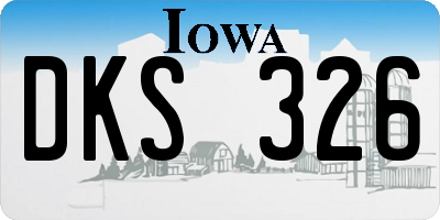 IA license plate DKS326