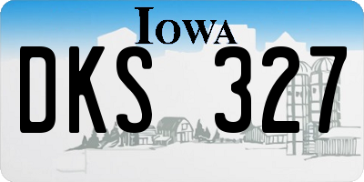 IA license plate DKS327