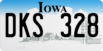 IA license plate DKS328