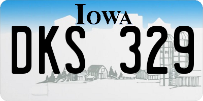 IA license plate DKS329