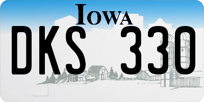 IA license plate DKS330