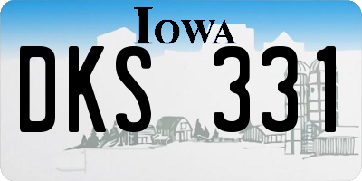 IA license plate DKS331