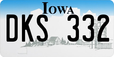 IA license plate DKS332