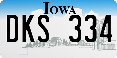 IA license plate DKS334