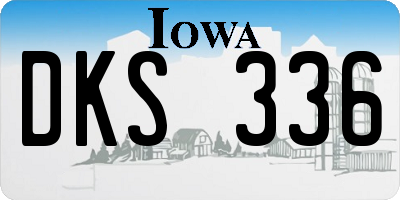 IA license plate DKS336