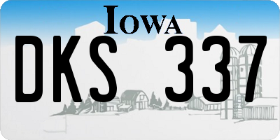 IA license plate DKS337