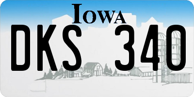 IA license plate DKS340