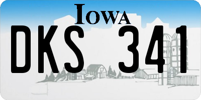 IA license plate DKS341