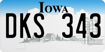 IA license plate DKS343
