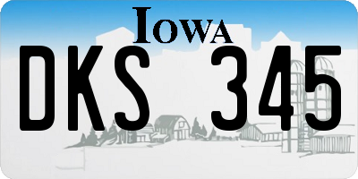 IA license plate DKS345