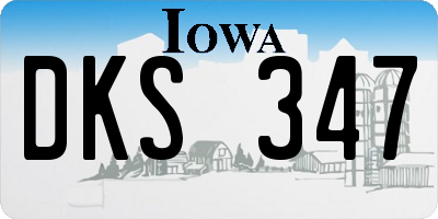 IA license plate DKS347