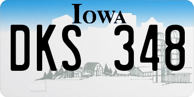 IA license plate DKS348