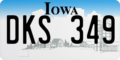 IA license plate DKS349