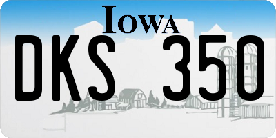 IA license plate DKS350