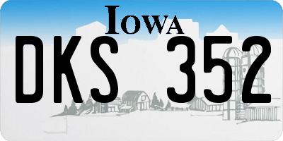IA license plate DKS352