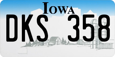 IA license plate DKS358