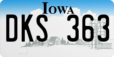 IA license plate DKS363