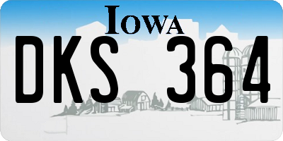 IA license plate DKS364