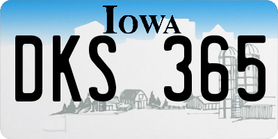 IA license plate DKS365