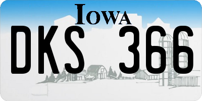 IA license plate DKS366