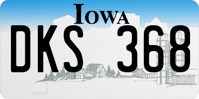 IA license plate DKS368
