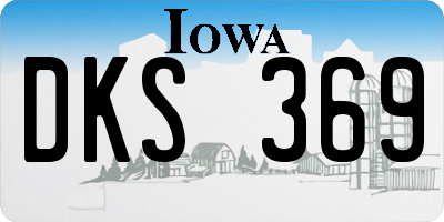 IA license plate DKS369