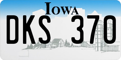 IA license plate DKS370