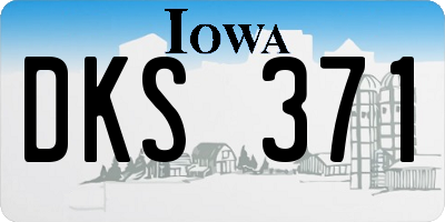 IA license plate DKS371