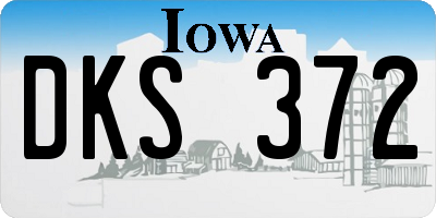 IA license plate DKS372