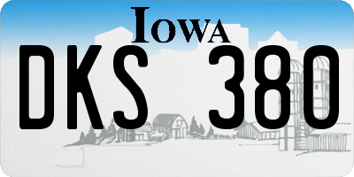 IA license plate DKS380