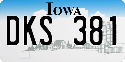 IA license plate DKS381